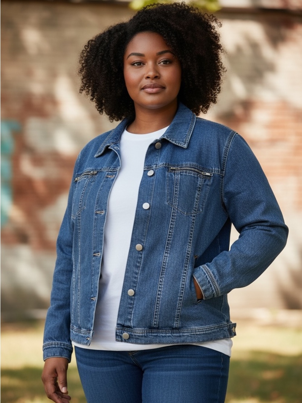 Ashley Stewart Jean Jacket